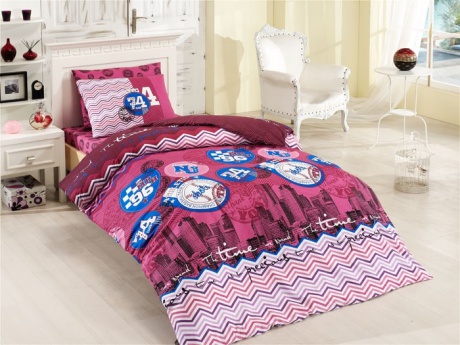 Lenjerie de pat copii Ranforce City V3 Pink